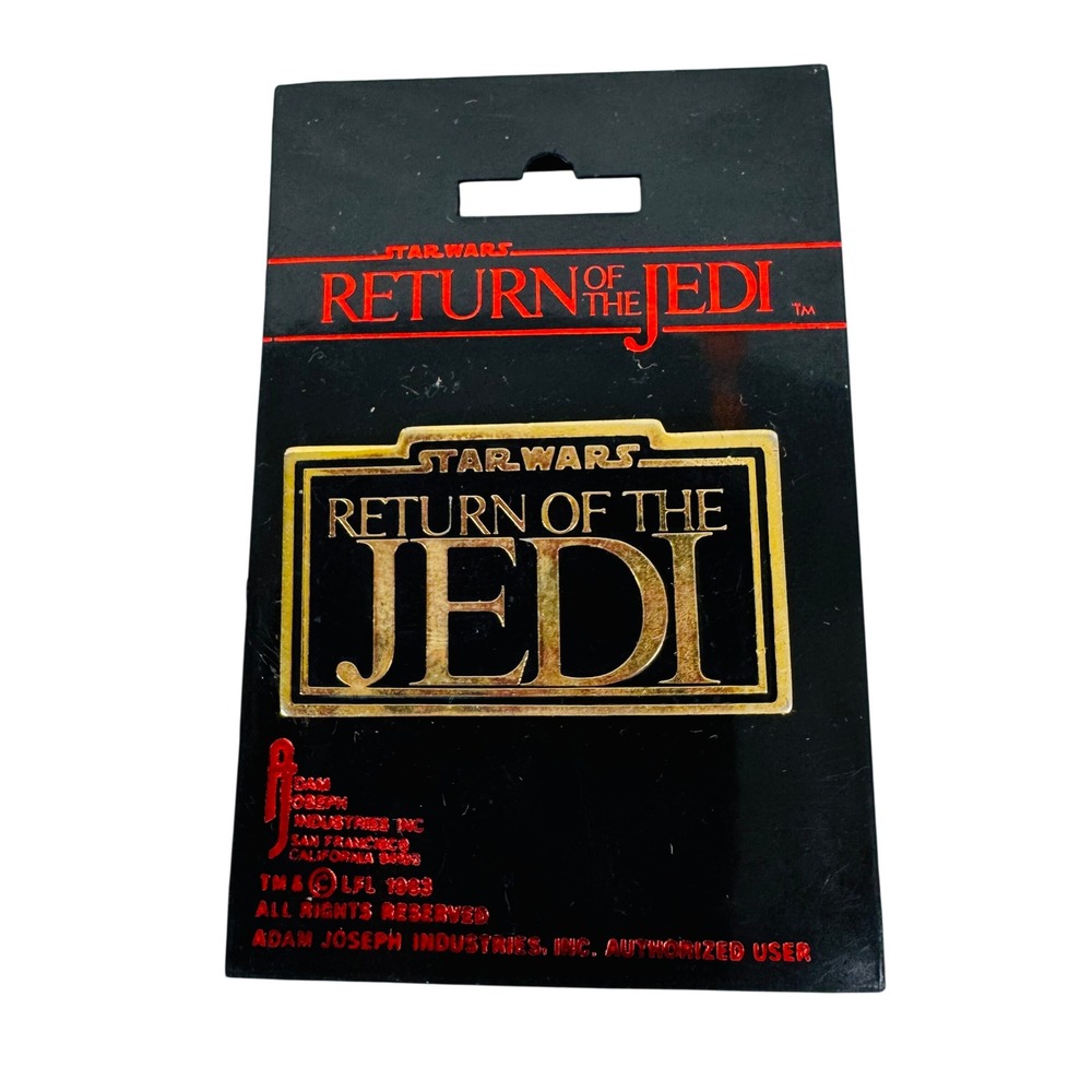 VTG Star Wars Return of the Jedi Lapel Pin Gold Tone Adam Joseph Industries 1983